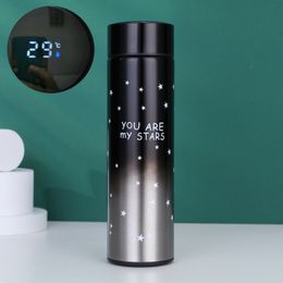 Gradients Temperature Control Thermos Cups Multicolor Adult Children Stars Pattern Stainless Steel Vacuum Cup High Quality 14sb J2
