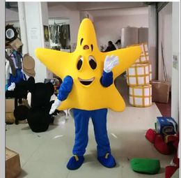 2019 Factory sale Yellow Star Mascot Costume Suits Halloween Christmas Easter adult size