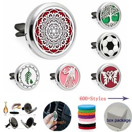 600+ DESIGNS 30mm Opening Air Freshener Aromatherapy Essential Oil Diffuser Locket With Vent Clip(Free 10 felt pads)K1