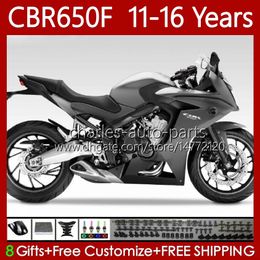 Motorcycle Body For HONDA CBR-650 CBR 650 CBR650 Glossy grey F 2011-2016 Bodywork 73No.12 CBR-650F CBR650F 11 12 13 14 15 16 CBR 650F 2011 2012 2013 2014 2015 2016 Fairings