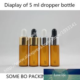 Hot sale 50 x 5ml Amber Glass Dropper Bottle For Essence And Other Use, Small Glass Vails With Dropper
