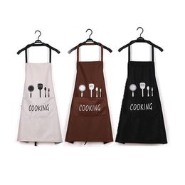 Multi Colors Fashion Apron Big Pocket Adjustable Family Cook Cooking Home Baking Cleaning Tool Bib Art Aprons