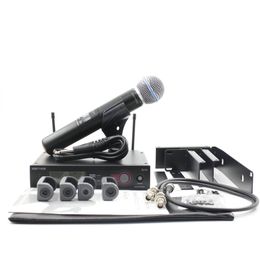 SLX24/BETA58 UHF Professional Handheld Wireless Microphone System with Rack Mounting Bracket Rack Kits Microfone