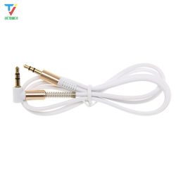 3.5mm Jack Audio Cable 3.5mm Male to Male 90 Degree Right Angle Car Aux Auxiliary Audio Cable Cord for Phone PC 300pcs/lot