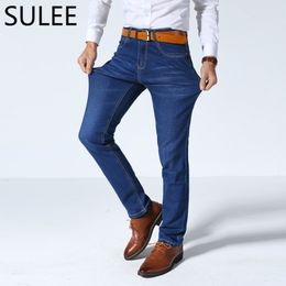 SULEE Brand Men's Jeans High Stretch Denim Brand Men Jeans Size 30 32 34 35 36 38 40 42 Pants Trousers 3 Colours 201117