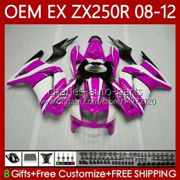 OEM Injection For KAWASAKI NINJA EX ZX 250R EX250 ZX250 R Fairing 2008-2012 81No.179 EX-250 ZX250R EX250R 2008 2009 Rose white 2010 2011 2012 ZX-250R 08 09 10 11 12 Bodys