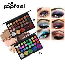 Five Fingers Gloves Ladies Beauty 29 Colour Set Eyeshadow Glitter Sequin Makeup Palette Smokey Pearlescent Matte Gloves1