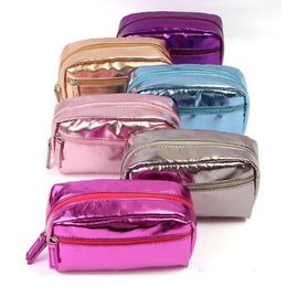 Fashion waterproof cosmetic bags Korean version PU leather wash bag storage bag travel make up bag Colourful WY1093