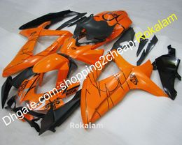 Orange Black Fairings For Suzuki GSXR600-750 K8 2008-2010 GSXR 600 GSXR750 2008 2009 ABS Plastic Body Fairing Kits (Injection molding)