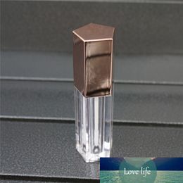 2pcs Empty Clear Plastic Lipgloss Bottle with Coloured Cap, Creative
