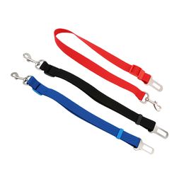 2020 Cat Dog Car Safety Seat Belt Harness Adjustable Pet Puppy Pup Hound Vehicle Seatbelt Lead Leash 17 Colors