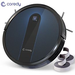 Coredy R650 Robot Vacuum Cleaner 1600PA Dust Hard Floor Carpet Smart Robotic Pet Dog Hair Home Cleaning Robot Auto Charge Vacuum Y200320