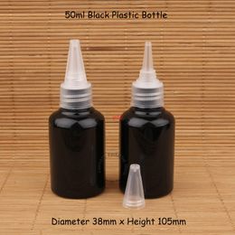30pcs/Lot High Quality 50ml Black Plastic Lotion Bottle with Water 5/3OZ Refillable Small Portable Emulsion Cosmetic Packaginggood qualitty