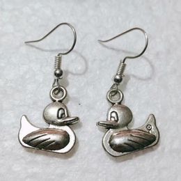 NEW Metal Crescent Alloy Beautiful Swimming Duck Earring Friendship Charm Drape Earring DIY Women Jewellery Gifts 269