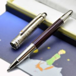 YAMALANG Luxury Pen Meistar Petit Prince Writing Roller ball , Ballpoint, Fountain pens Brown and Silver Pilot Carving Cap with Serial Number