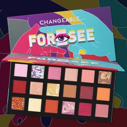 UCANBE Foresee 18 Colours Eyeshadow Palette Matte Shimmer Eye Shadow Metallic Pigment Nude Makeup Marble Cream Berry Pearls