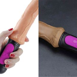 Nxy Sex Vibrators Heating Realistic Dildo Vibrator for Woman 10 Speed Bend Soft Huge Penis g Spot Vagina Anus Masturbator Toy Adult 1227