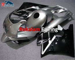 Cowlings Kit For Honda CBR600 F2 CBR600F2 1991 1992 1993 1994 CBR600-F2 91 92 93 94 ABS Plastic Motorcycle Fairing Set Silver Black