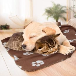 Benepaw Warm Soft Dog Blanket For Small Medium Large Dogs Comfortable Paw Print Pet Mat Cat Quality Puppy Bed Cover For Kittens LJ201204