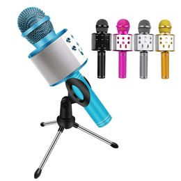 WS858 Microphone Bluetooth Wireless Mikrofon Music Player Mic With Tripod Storage Bag Bluetooth Microphone Singing Karaoke