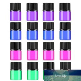 100pcs 1ml 2ml 3ml 5ml Mini Perfume Liquid Colourful Glass Bottle with Orifice Reducer and Cap Small Essential Oil Vials