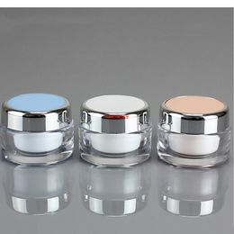 Pink Blue Round 15g 20g 40g 50g Acrylic Skincare Cream Jar Pot Facial cleaner Empty Cosmetic Containers Bottles 20pcs/lotpls order