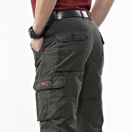 ICPANS Military Army Cargo Pants Men Cotton Baggy Denim Pants Man Multi-pockets Casual Pants Trousers Overalls 201116