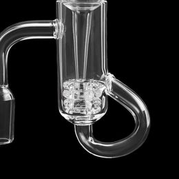 Free DHL!! Knot Recycler Banger 10mm 14mm 18mm Quartz Diamond Loop Banger With Bubbler Carb Cap With Quartz Insert For Water Bongs