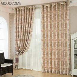 Curtain & Drapes Curtains For Living Dining Room Bedroom Jacquard Fabric Wedding Joyful Garden Golden Royal Blinds1