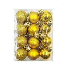 Party Decoration 24Pcs/Lot 30mm Colourful Christmas Tree Ball Hanging Pendant For Xmas Glitter Gift Year Ornament Decor1