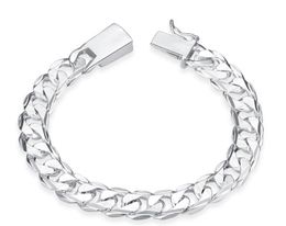 Hot Sales 925 Sterling Silver Men 1+1 Figaro Chain 10MM Bracelets Fashion Costume Bracelets Jewelry Wholesale for men/women