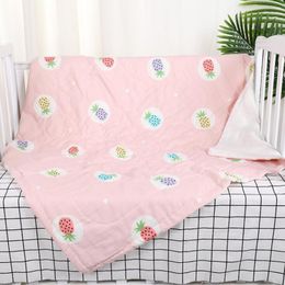 Newborn Baby Quilt Bedding Crib cotton kids Nursery bedclothes fashion Printing quilt Bedding washable for stroller LJ201105
