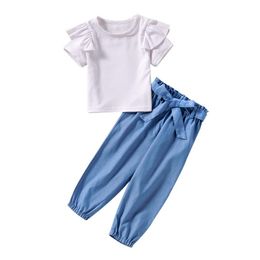 Baby Girl Clothes Tops Pants Set Toddler Girls Clothing tshirt shorts children Outfit