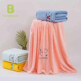 Curbblan Cute Print Super Absorbent Large Bath Towel Thick Soft Bathroom Towels Comfortable Beach Towels 4 Colours In Stock 211221
