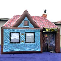6x4m eye catching bar inflatable pub tent concession stands vip room Irish Club booth with heatsealing roof better waterproof effects
