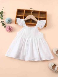 Baby Ruffle Trim Button Through Cami Dress SHE