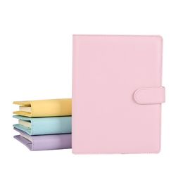 A6 Creative Waterproof Macarons Notepads Binder Hand Ledger Notebook Shell Loose-leaf Diary Stationery Cover School Office Supplies