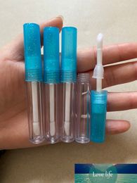 /200/pcs 1.3ml Empty Blue Lid Lipgloss Packing Bottles Cosmetic Lip Glaze Sample Containers Gloss Lipstick Clear Tubes