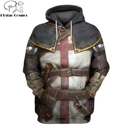 2019 New Fashion hoodies Knights Templar 3D Printed Hoodie Sweatshirt Men/Women Casual Streetwear sudadera hombre Drop shipping C1117