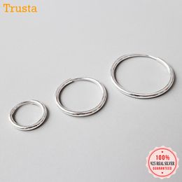 100% 925 Solid Sterling Silver Unique Shaped Piercing Huggie Hoop Earring For Women Girl Lady Fine Jewelry