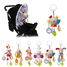 1PC Cartoon Baby Toys Bed Stroller 0-12 months mobile Hanging Rattles Newborn Plush Toy for J0137 201224