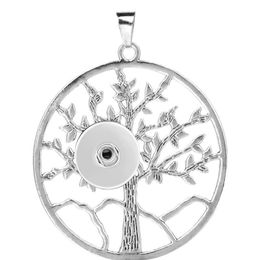 Snap pendant Metal Tree Of Life pendant Fit 18mm Button Fashion jllChf