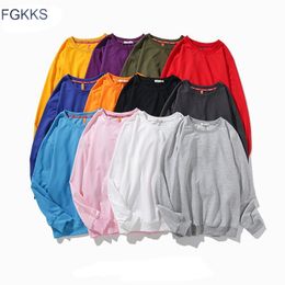 FGKKS Brand Men Harajuku Hoodies Sweatshirts Men Women Hip Hop Streetwear Hoodie Male Winter Solid Colour Basic Sweatshirt 201104