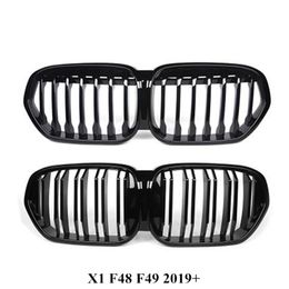 Auto Parts Front Grilles For X1 F48 F49 Replacement ABS Glossy Black Style Car Mesh Grille