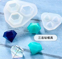 DIY Epoxy Resin Silicone Moulds Drop Glue Crystal Cube Pyramid Triangular Cone Round Ball Geometry Mould Craft Tools New Arrival 9lya M2