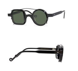 Brand Clip-on Polarized Sunglasses Mens Eyeglass Frames Men Women Eyewear Gray/dark Green Lens Sun Glasses Fashion Optical Glasses with Box