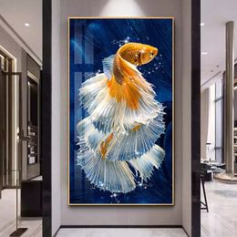 NEW DIY 5D Full Round Diamond Painting Embroidery Golden carp Painting,Cross Stitch,Rhinestone Diamond Mosaic Sale 201112