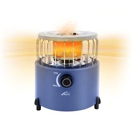 Portable 2 In 1 Camping Stove Gas Heater Outdoor Warmer Propane Butane Tent Cooking System 220225