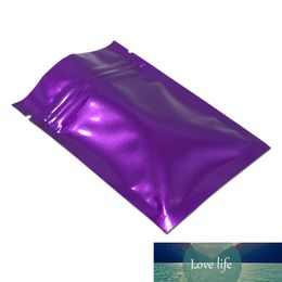 Glossy Purple Aluminium Foil Bags Self Sealablek Bag Food Mylar Foil Storage Pouches With Zipper for Kitchen Spice Sugar