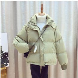 New Winter Jacket Women Hooded Down Parkas Coats Short Thicken Warm Solid Fashion Outwear Losse Jacket Female Coat 201217